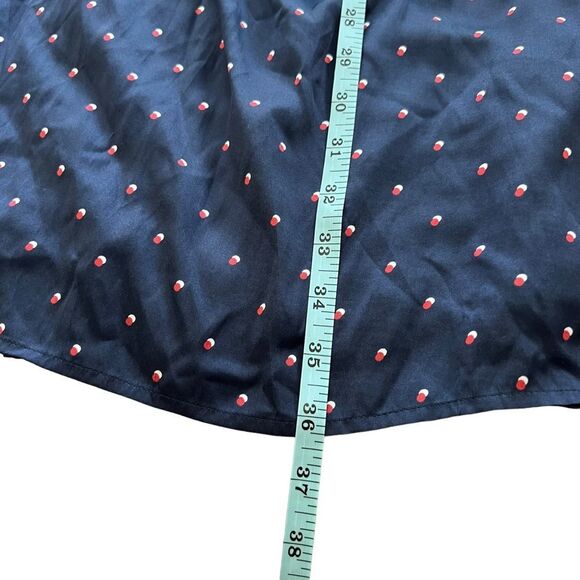 HATCH Satin Long Sleeve Polka Dot Navy Blue Maternity Shirt Dress Sz Small - Picture 9 of 11